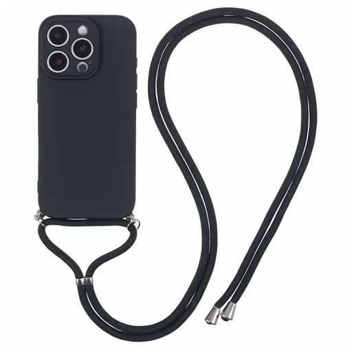 PROTEMIO ROPE Kryt so šnúrkou Apple iPhone 16 Pro čierny
