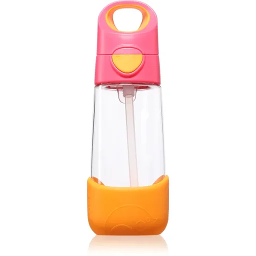 B.Box Bottle with Straw fľaša s rúrkou Strawberry Shake 450 ml