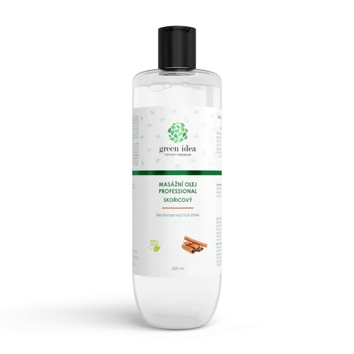 Škoricový masážny olej 500 ml – Green idea