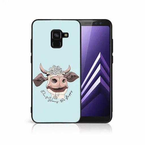 MY ART Ochranný kryt pre Samsung Galaxy A8 2018 (A530) HAPPY COW (181)