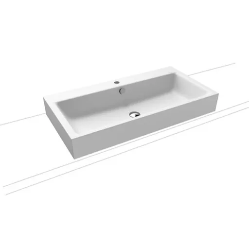 Kaldewei Puro umývadlo na dosku 3158 90x46 cm alpská biela otvor pre batériu uprostred 900806013001