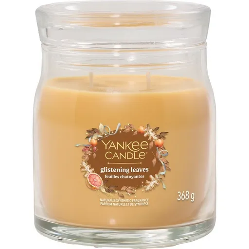 Yankee Candle Vonná sviečka stredná Signature Glistening Leaves, 368 g, M