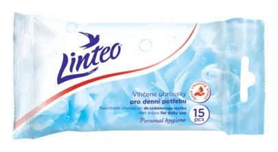 Vlhčené obrúsky Linteo pre dennú potrebu 15ks
