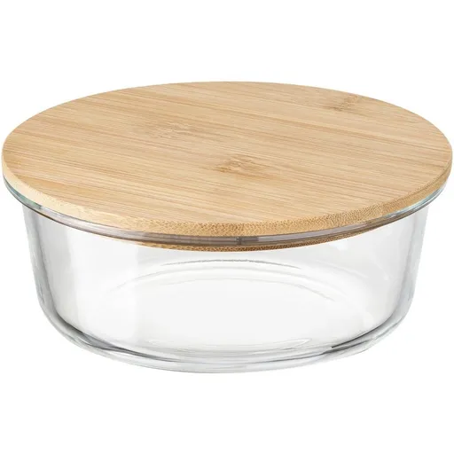Florina Sklenená dóza s bambusovým vekom Clavato, 640 ml, L