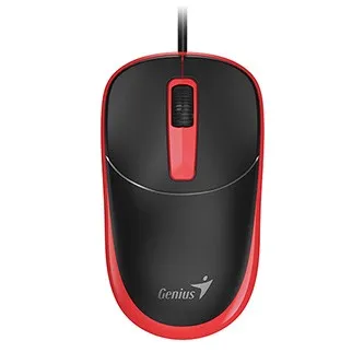 Myš drátová, Genius DX-123, černo-červená, optická, 1200DPI