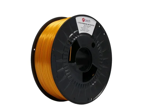 C-Tech 3DF-P-SPLA1.75-2000 3D filament, PREMIUM LINE, Silk PLA, žltooranžová, RAL2000, 1,75mm, 1kg