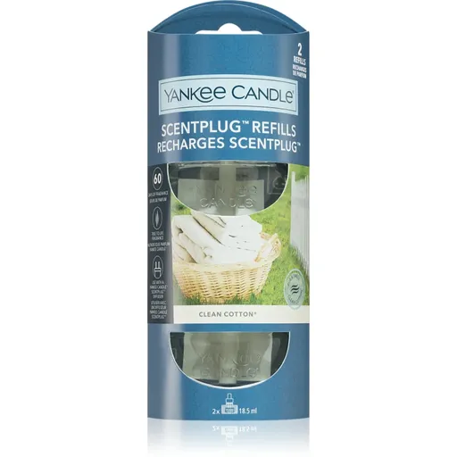 Yankee Candle Clean Cotton náplň do elektrického difuzéru 2x18,5 ml