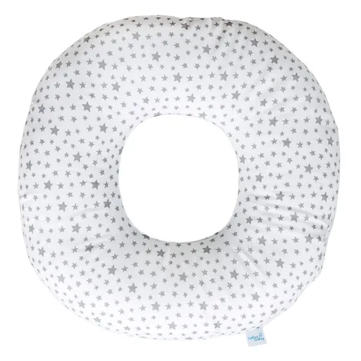 CEBA BABY Vankúš popôrodný Šedé hviezdičky na bielej