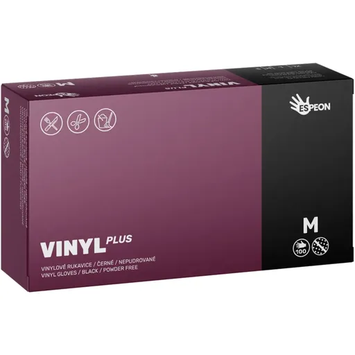 Espeon Vinyl Plus vinylové nepudrované rukavice veľkosť M 100 ks