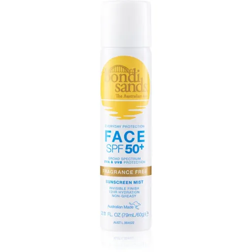 Bondi Sands SPF 50+ Face Fragrance Free ochranná hmla na tvár SPF 50+ 60 g