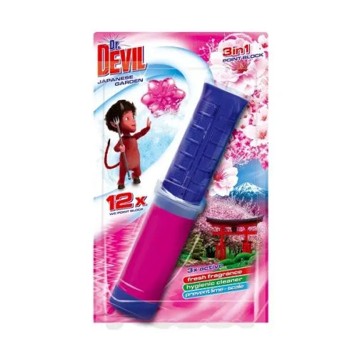 Dr.Devil WC gél bodový blok 3v1 Japanese Garden 75ml