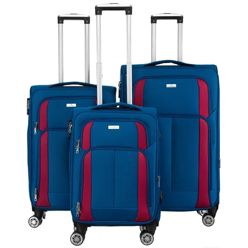 Sada cestovných kufrov v modrej a červenej farbe - Peterson