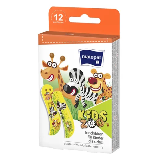 MATOPAT Kids ZOO náplasť 19 x 76 mm 12 kusov