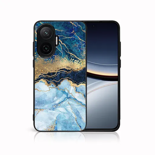 MY ART Ochranný kryt pre Xiaomi Poco F7 BLUE MARBLE (141)