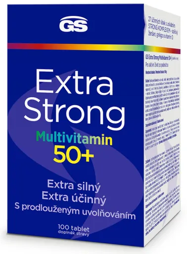 GS Extra Strong Multivitamin 50+ s multivitamínovým komplexom 100 tabliet