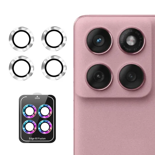 ENKAY ALU Sklo pre fotoaparát Motorola Edge 60 / Edge 60 Fusion SILVER