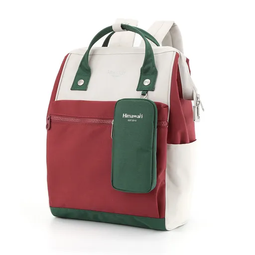 Multifunkčný bordovo-zelený ruksak na notebook - Himawari