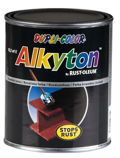 ALKYTON - Kováčska farba na kov kováčska čierna, 0,25 L