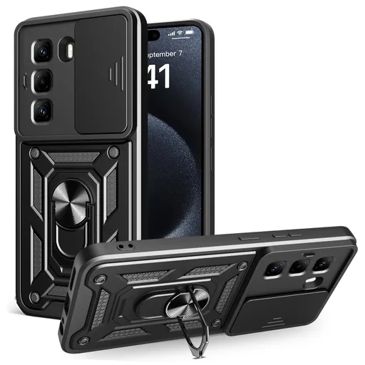 RING CAMERA Kryt s držiakom pre Infinix Hot 50 Pro čierny