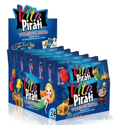 Biotter VitaPiráti vitamínové lízanky, mix príchutí 4x6ks (24ks)
