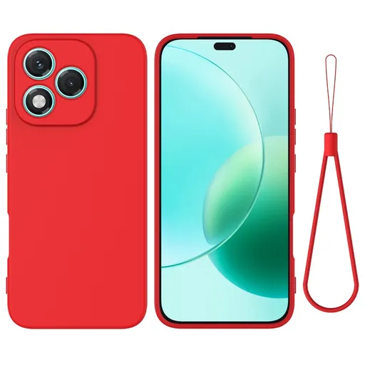 RUBBER Ochranný obal pre Honor 400 Lite 5G červený