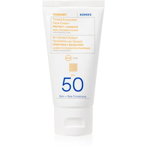 Korres Yoghurt Tinted Sunscreen tónovací opaľovací krém SPF 50 50 ml