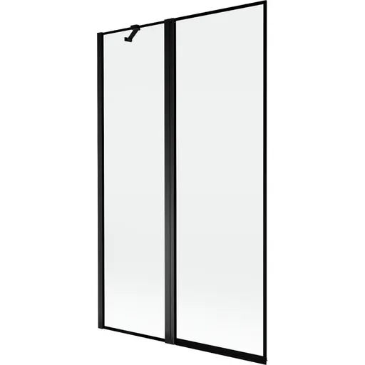 MEXEN - MIST vaňová zástena 110x150 cm 6mm f+s, čierna, okraj, ľavá 8A9-110-011-70-70-L
