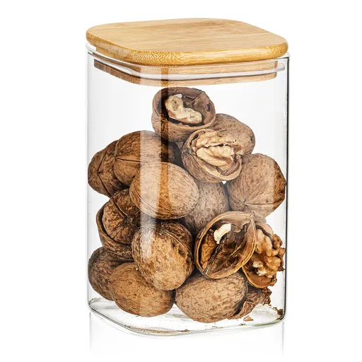 4Home Sklenená dóza na potraviny s vekom Bamboo, 950 ml, 950 ml