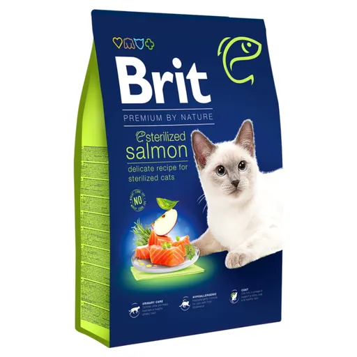 BRIT Premium by Nature Sterilized Salmon granuly pre mačky 1 ks, Hmotnosť balenia: 1,5 kg