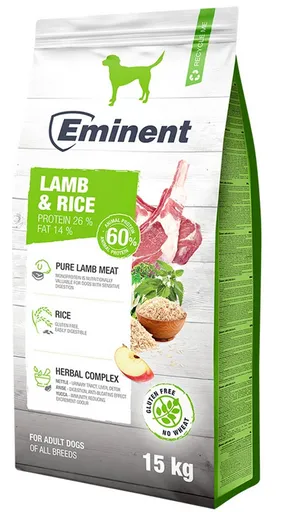 Eminent Dog Lamb & Rice hypoalergénne granule pre psy 15kg