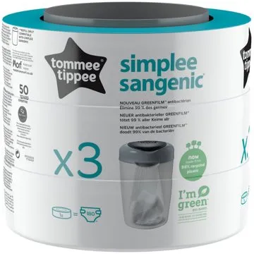 Tommee Tippee Sangenic náhradné kazety Simplee – 3ks (5010415703354)