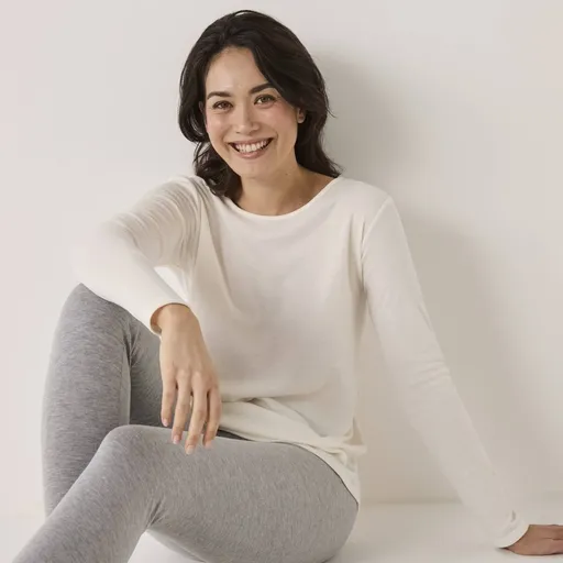 Termo tričko Thermoperle® s okrúhlym výstrihom a dlhými rukávmi