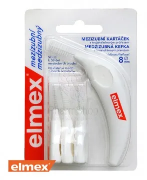 Elmex Medzizubné kefky 8mm  - 4ks bal biela
