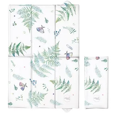 CEBA Podložka prebaľovacia cestovná 60 × 40 cm Watercolor World Polypody (5907672333823)