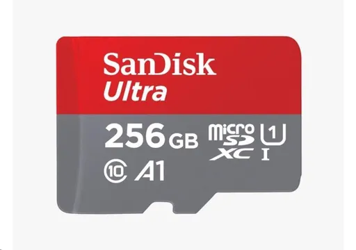 SanDisk MicroSDXC karta 256 GB Ultra (150 MB/s, A1 Class 10 UHS-I) + adaptér