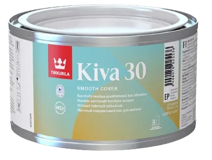 KIVA 30 - Interiérový nežltnúci lak na nábytok bezfarebný polomatný 0,225 L