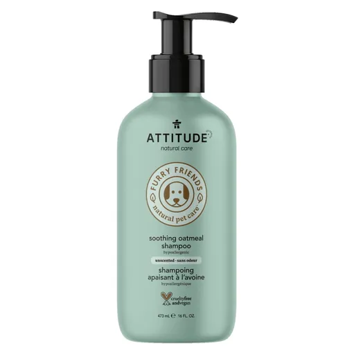 ATTITUDE Furry Friends Upokojujúci šampón z ovsených vločiek 473 ml, poškodený obal