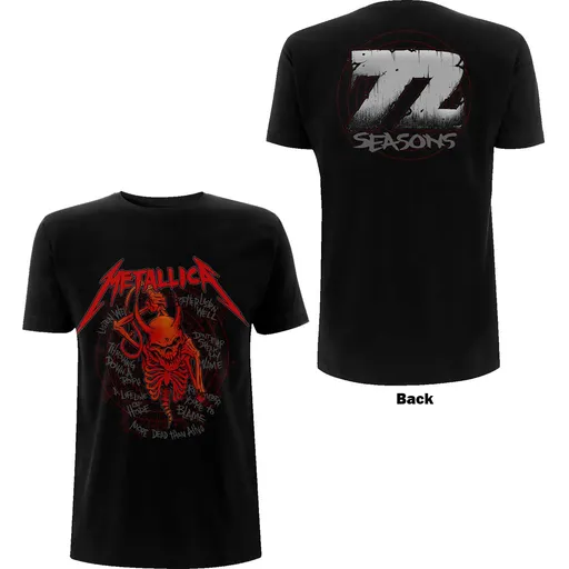 Metallica tričko Skull Screaming Red 72 Seasons Čierna S