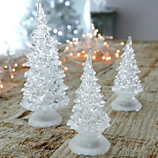 Súprava 3 svietiacich stromčekov