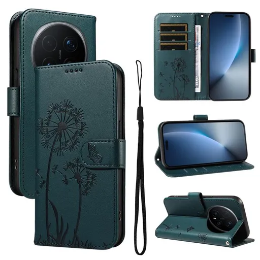 ART DANDELION Peňaženkové puzdro pre Honor Magic8 Pro tmavozelené