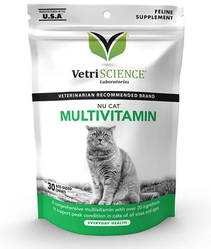 VetriScience Nu Cat Multivitamin žuvacie tablety pre mačky 30tbl