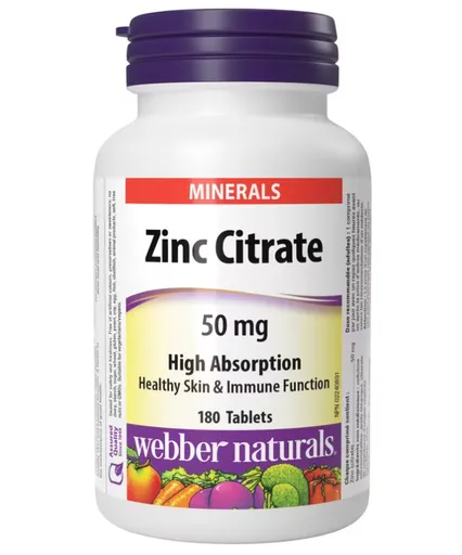 Webber Naturals Zinok 50 mg 180 tabliet