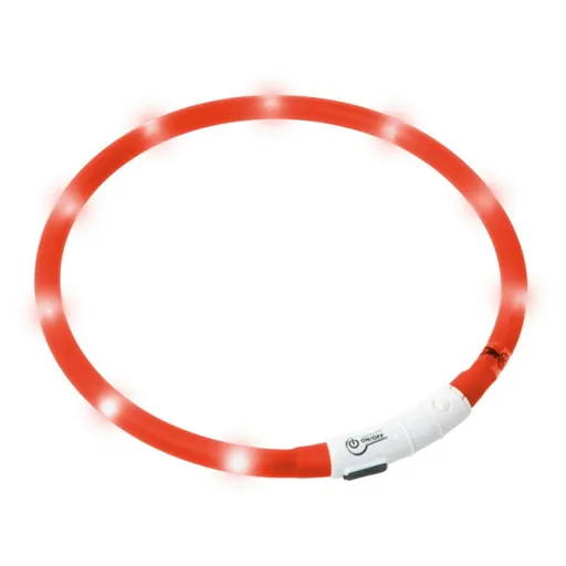 KARLIE USB Visio Light svietiaci obojok pre psov červený 20-70 cm