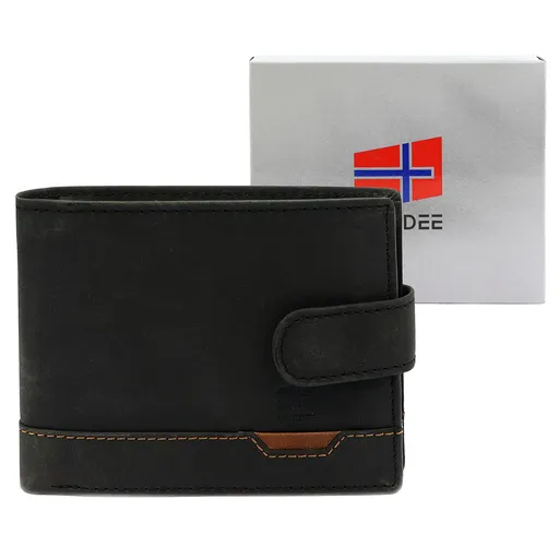 Pánska kožená peňaženka s vonkajším zapínaním v troch farbách Nordee