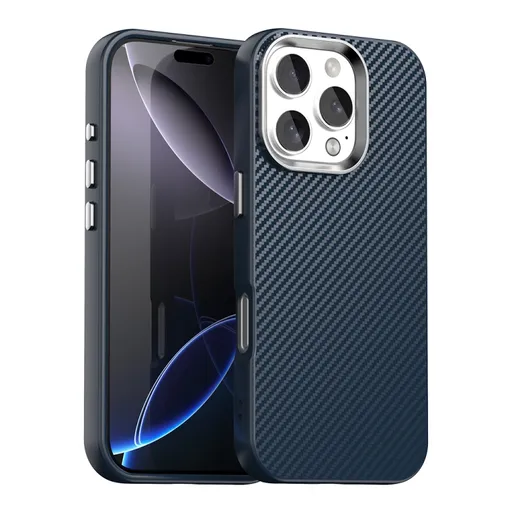 IMD CARBON Ochranný kryt pre Apple iPhone 16 Pro Max modrý