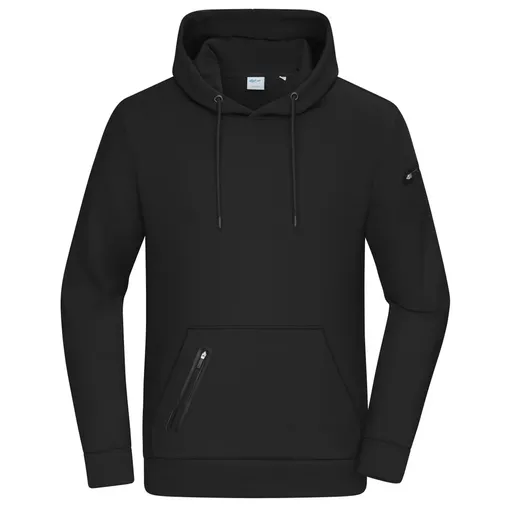 James & Nicholson (Daiber) Štýlová pánska mikina s kapucňou 8046 - Čierna | 3XL