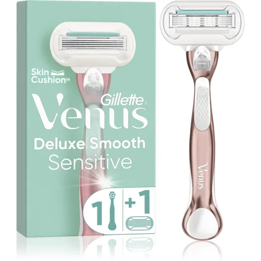 Gillette Venus Extra Smooth Sensitive holiaci strojček + náhradná hlavica RoseGold 1 ks