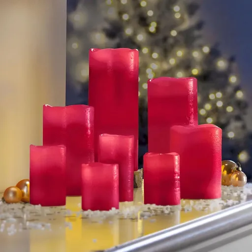Weltbild LED Voskové svíčky Viva Magenta, sada 8 ks