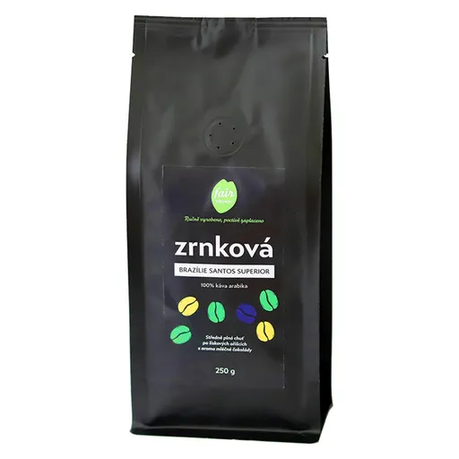 FAIROBCHOD Zrnková káva Brazília santos superior 250 g