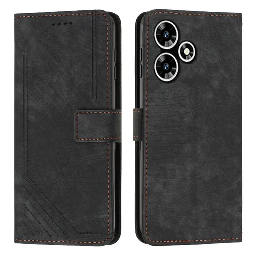 STRIPE Peňaženkové puzdro s remienkom Infinix Hot 30 čierne